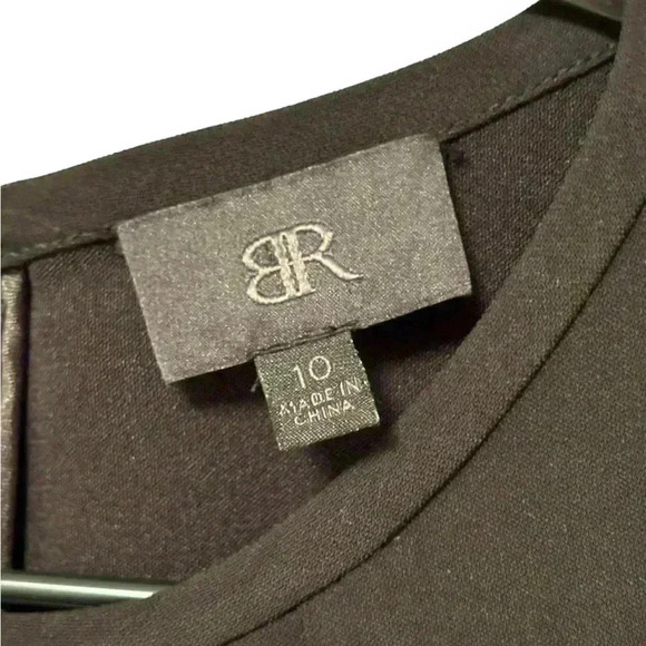 Women's BR Monogram sleeveless cutout sheath dress in black/white size 10 - Picture 5 of 15